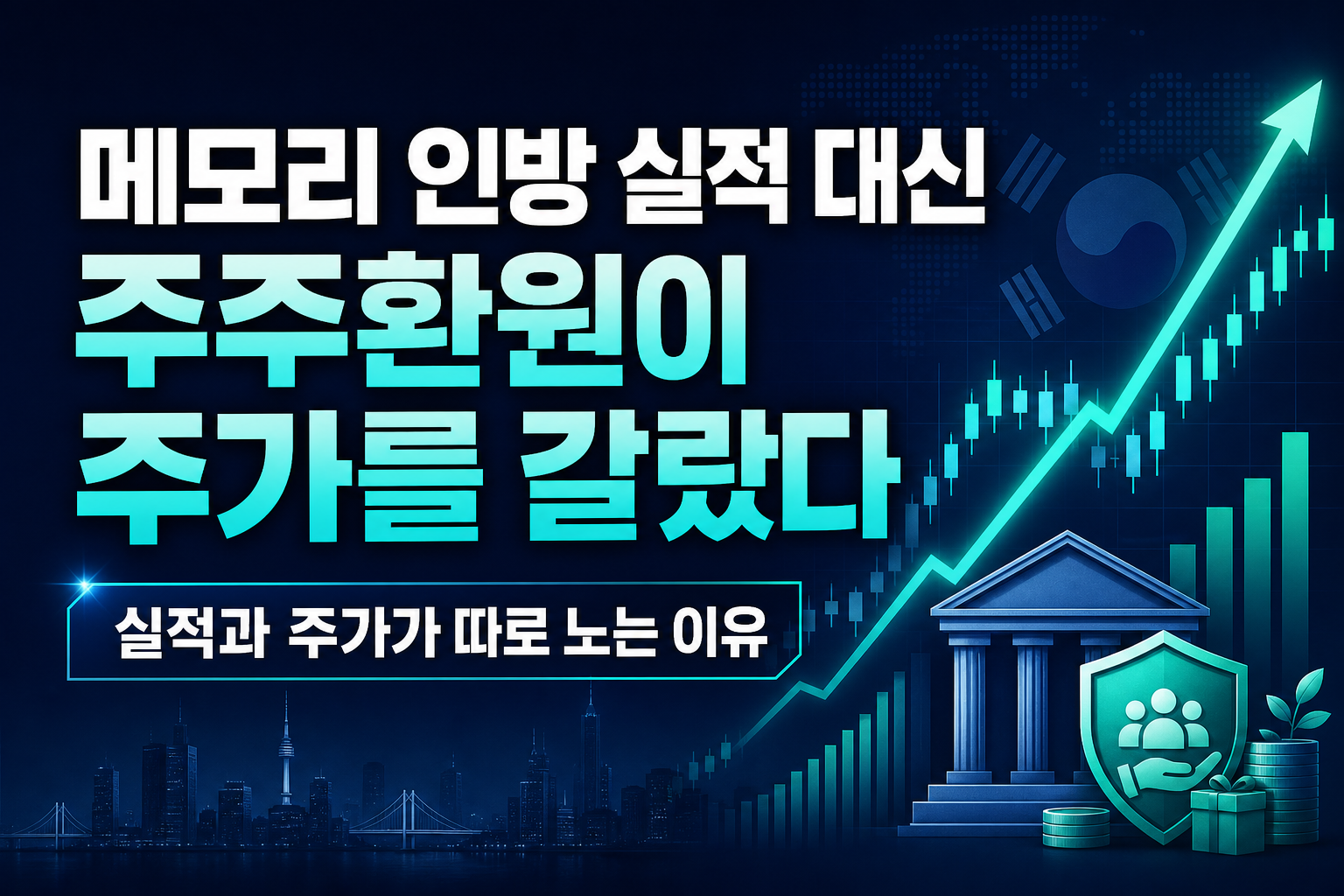 메모리 3인방, 실적 대신 주주환원이 주가를 갈랐다