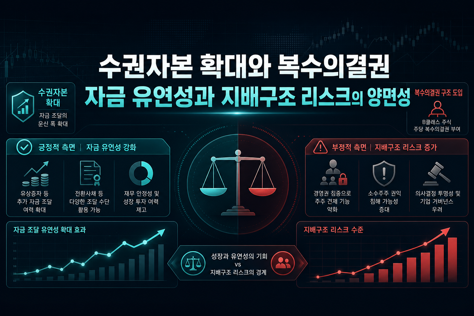 수권자본 확대와 복수의결권, 자금 유연성과 지배구조 리스크의 양면성