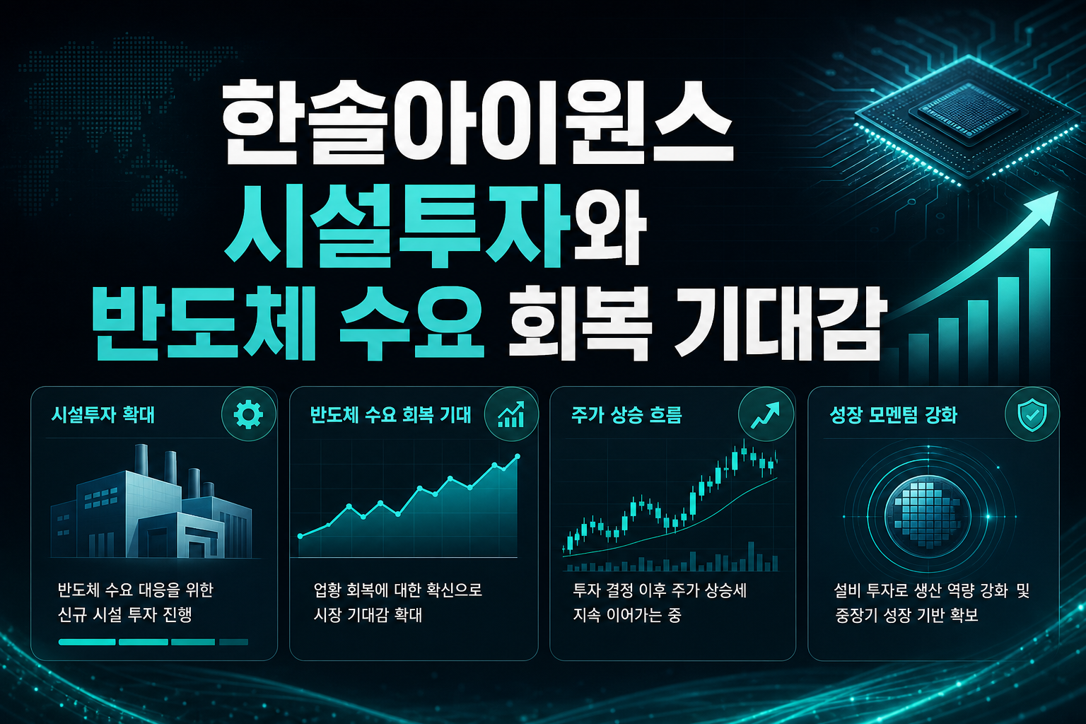 한솔아이원스 시설투자와 반도체 수요 회복 기대감