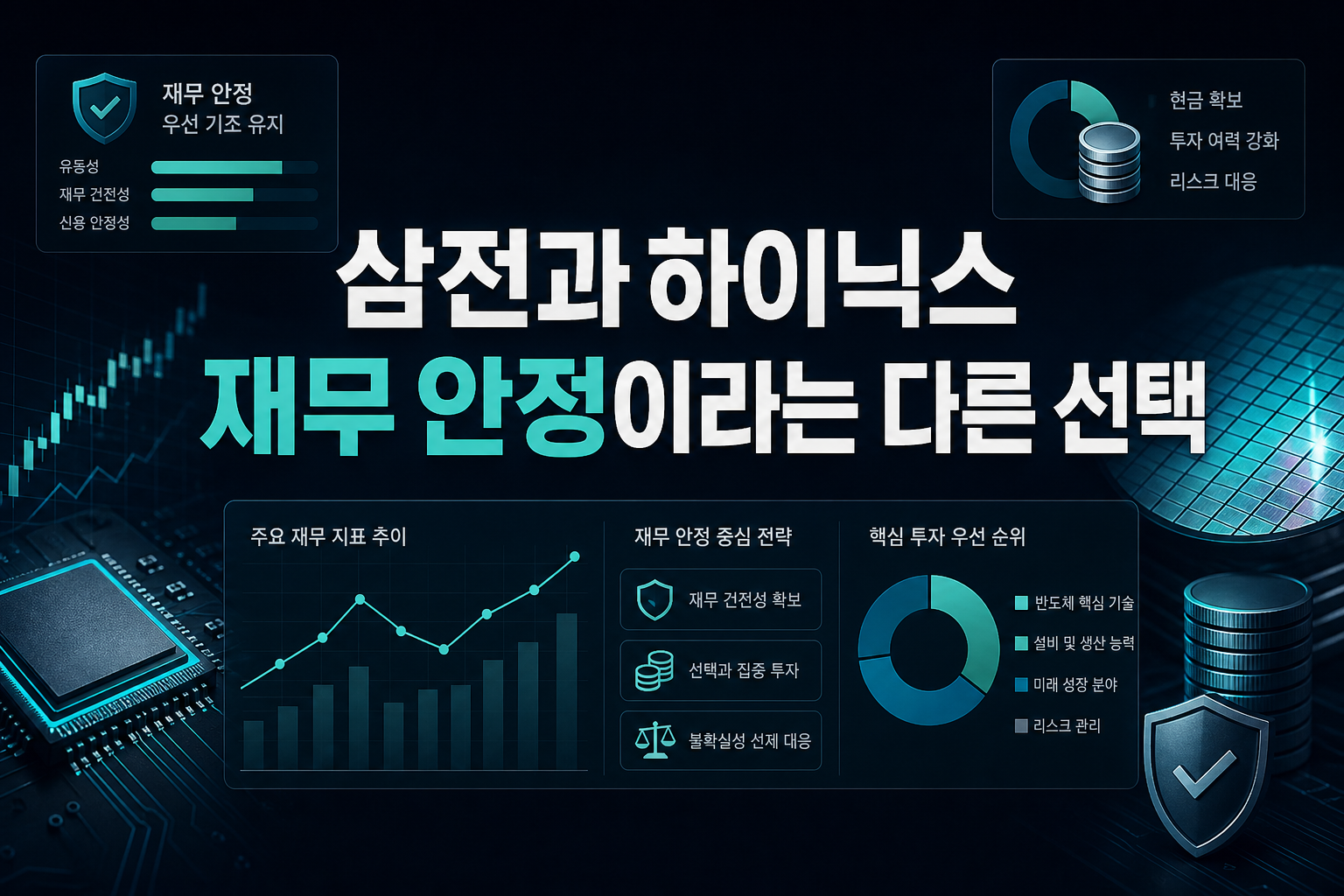 삼전과 하이닉스, 재무 안정이라는 다른 선택