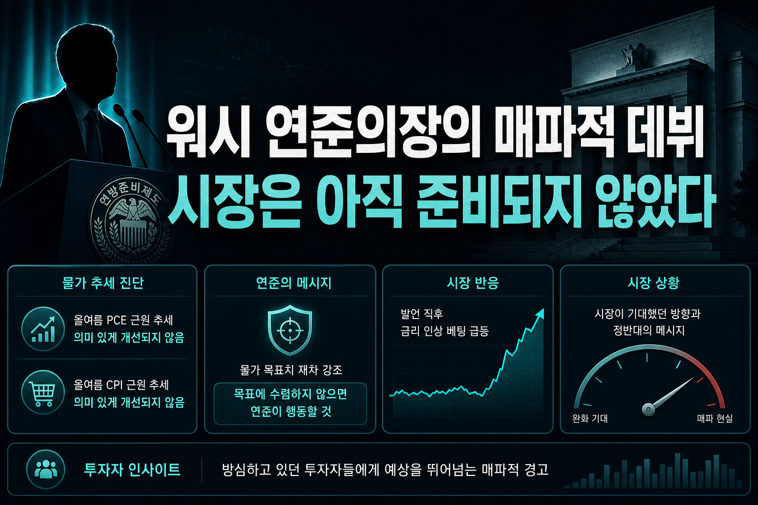 워시 연준의장의 매파적 데뷔, 시장은 아직 준비되지 않았다