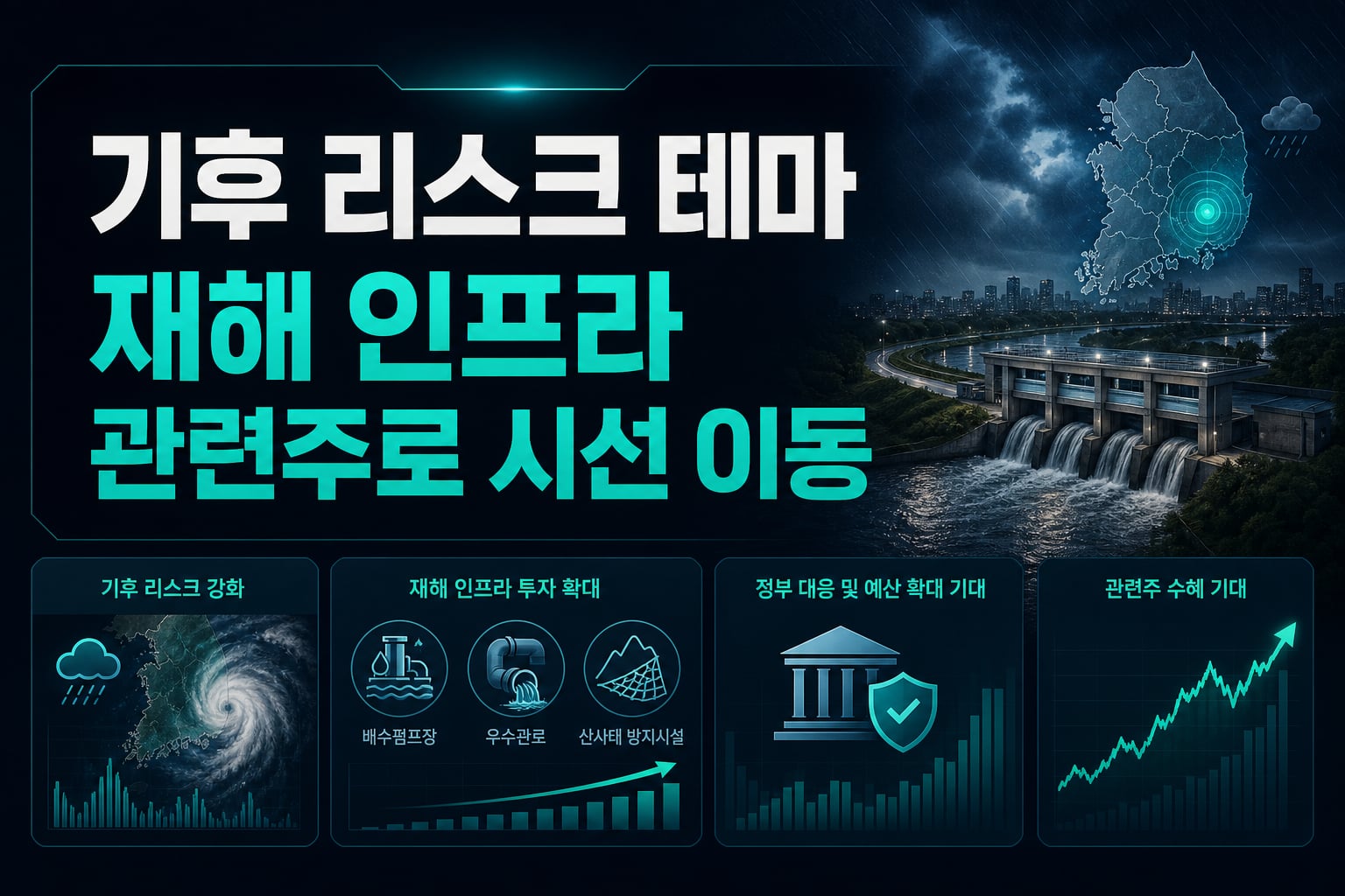 기후 리스크 테마, 재해 인프라 관련주로 시선 이동