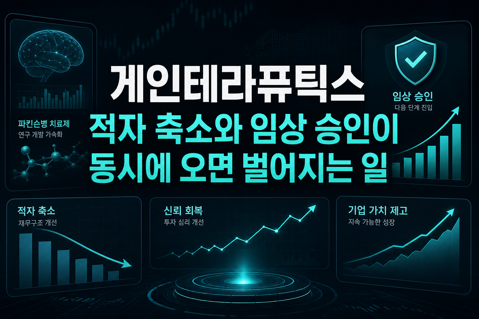 게인테라퓨틱스, 적자 축소와 임상 승인이 동시에 오면 벌어지는 일