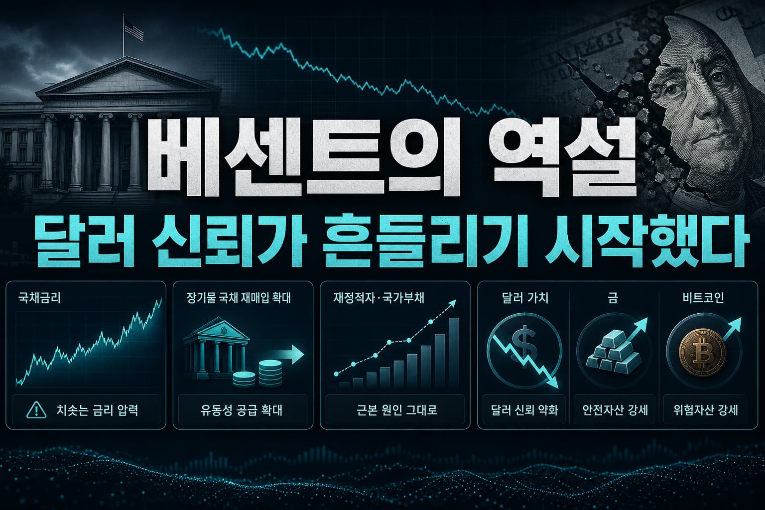 베센트의 역설, 달러 신뢰가 흔들리기 시작했다