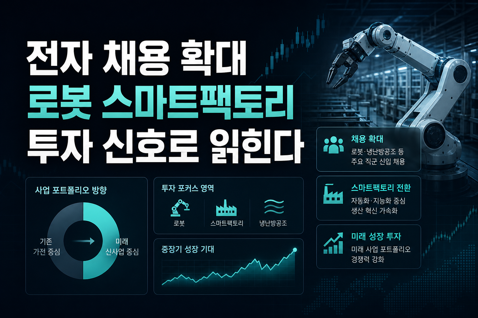 LG전자 채용 확대, 로봇·스마트팩토리 투자 신호로 읽힌다