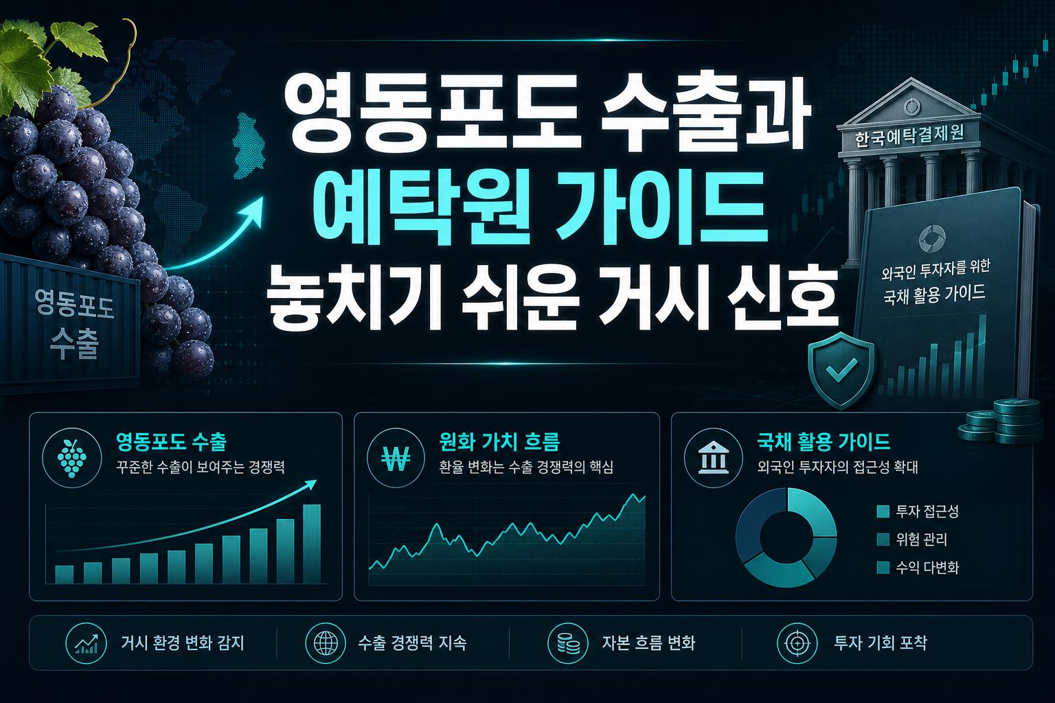 영동포도 수출과 예탁원 가이드, 놓치기 쉬운 거시 신호