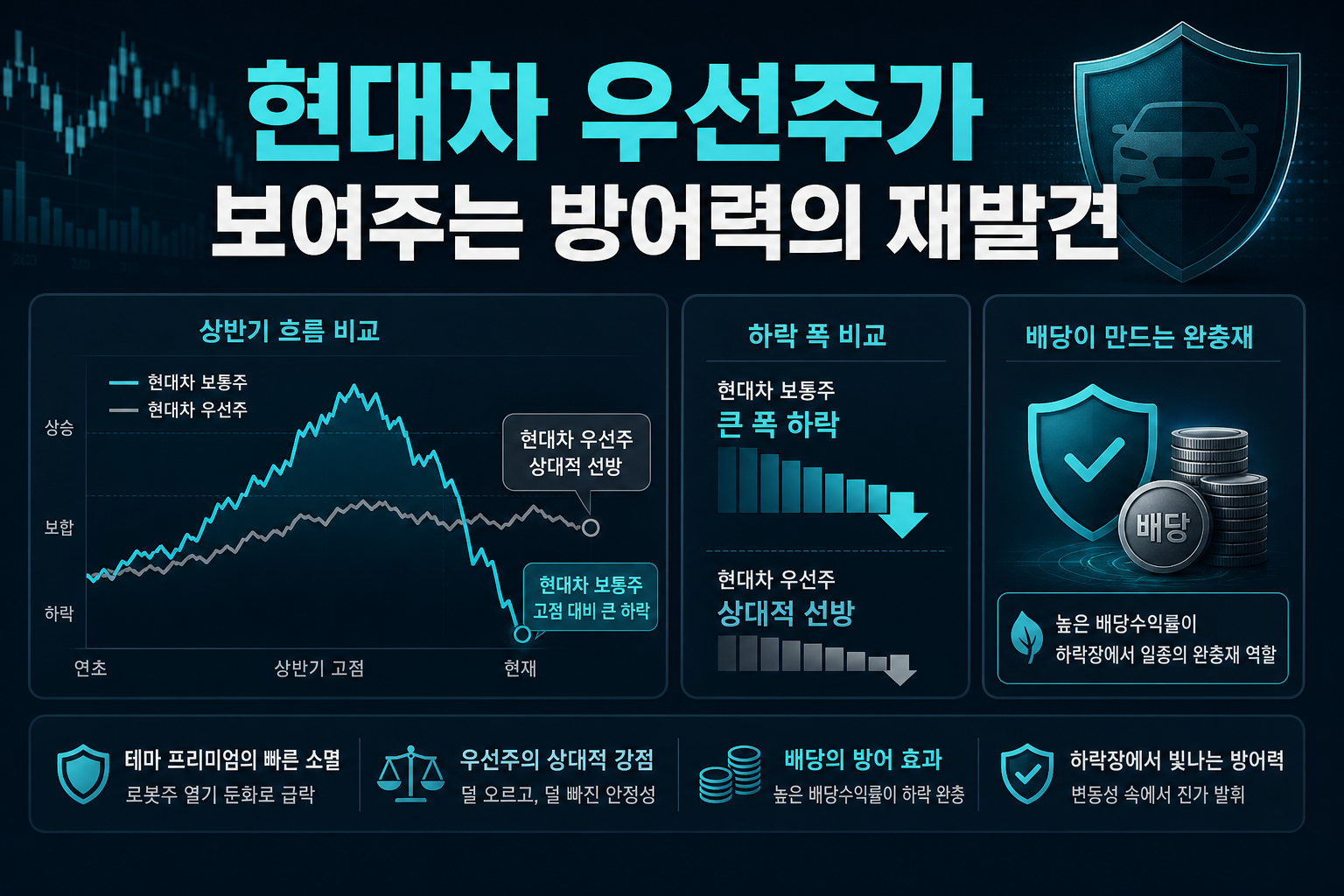 현대차 우선주가 보여주는 방어력의 재발견