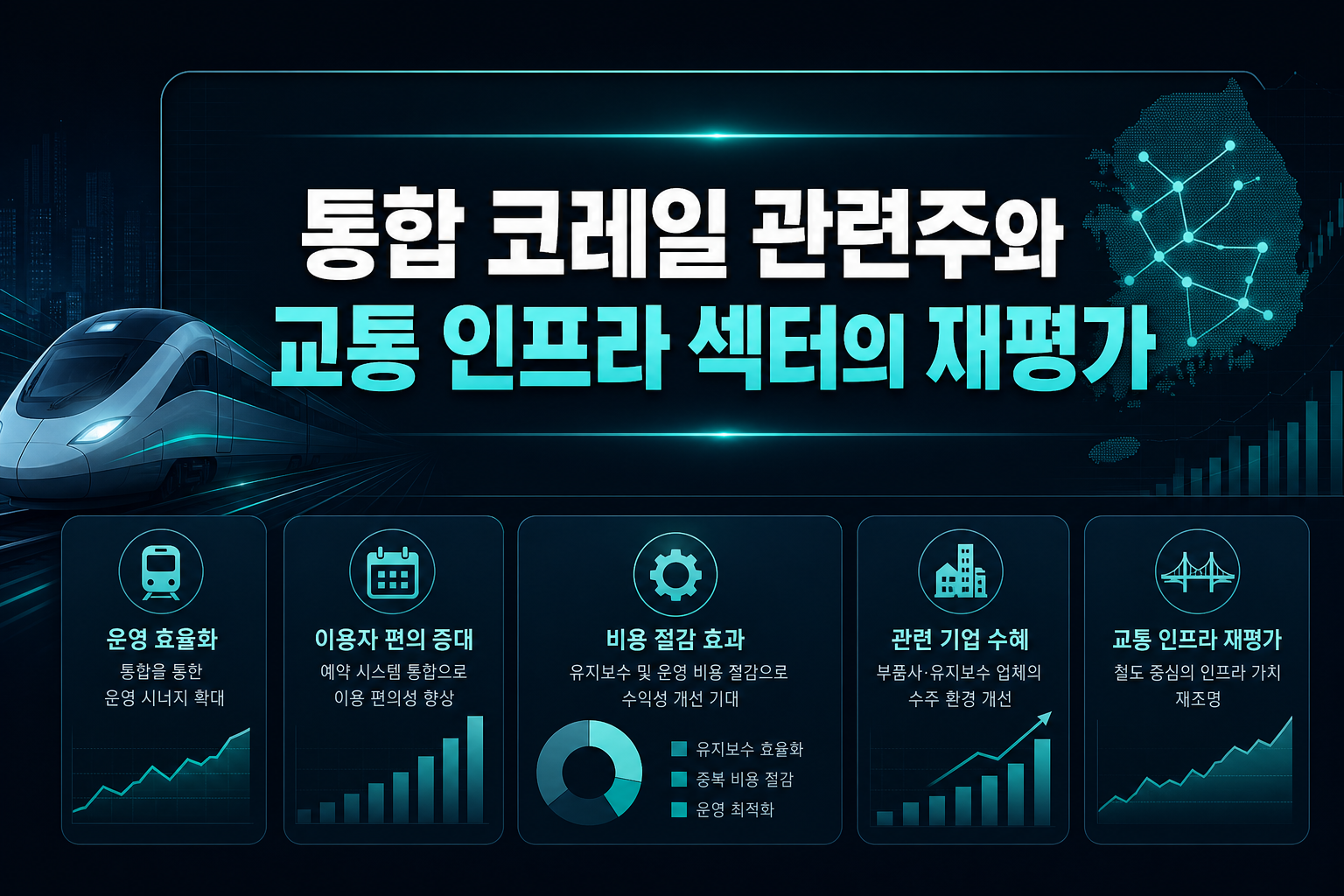 KTX·SRT 통합, 코레일 관련주와 교통 인프라 섹터의 재평가