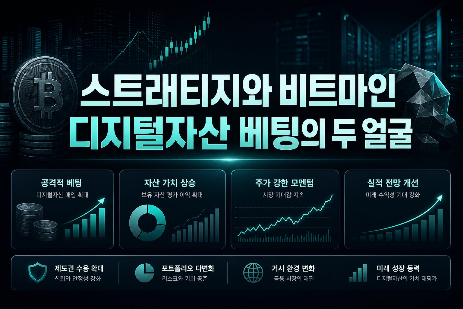 스트래티지와 비트마인, 디지털자산 베팅의 두 얼굴