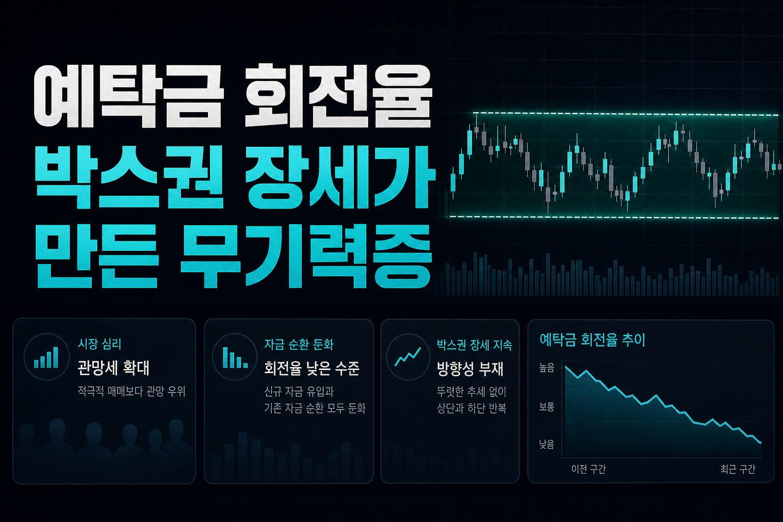 예탁금 회전율 45%, 박스권 장세가 만든 무기력증