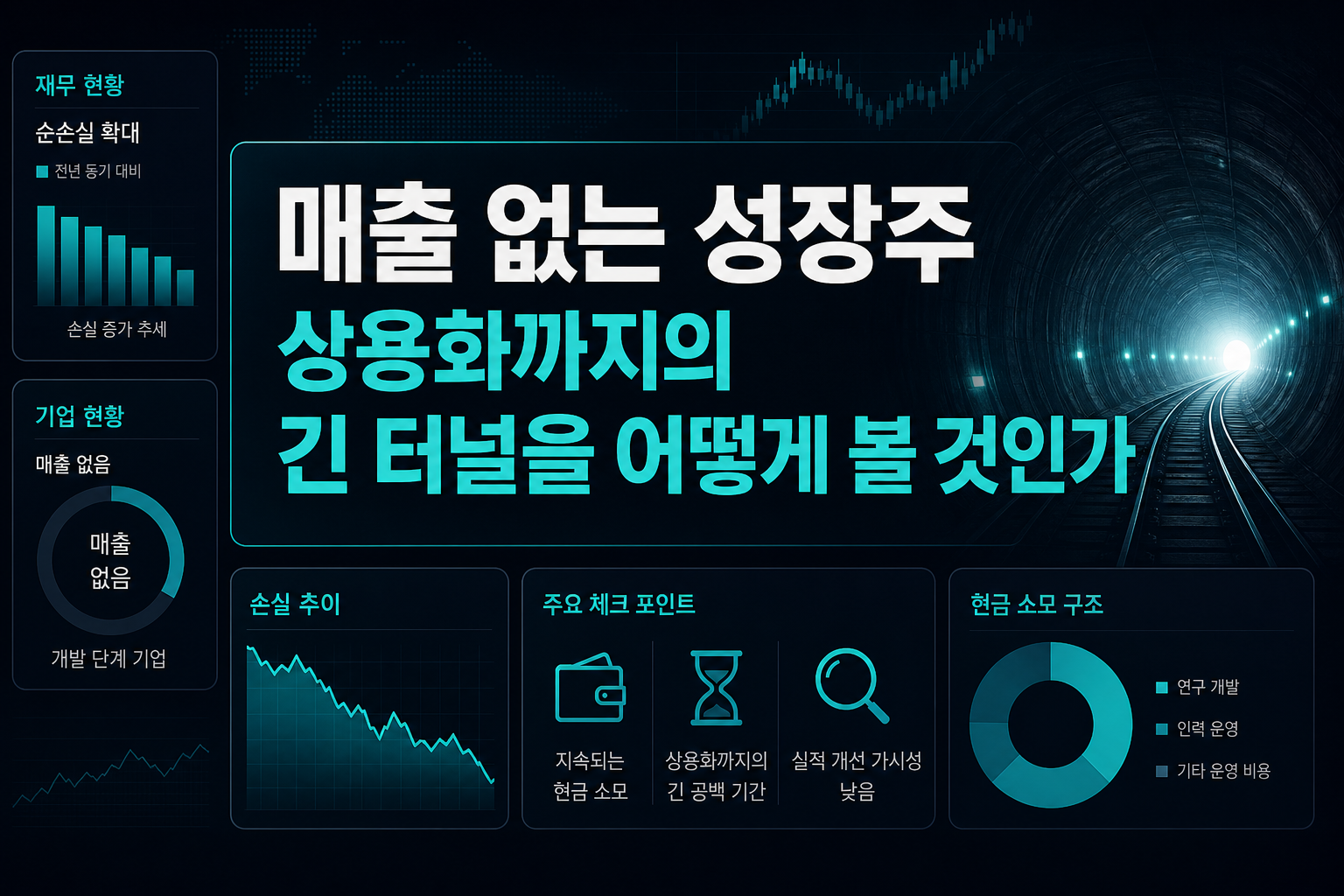 매출 없는 성장주, 상용화까지의 긴 터널을 어떻게 볼 것인가