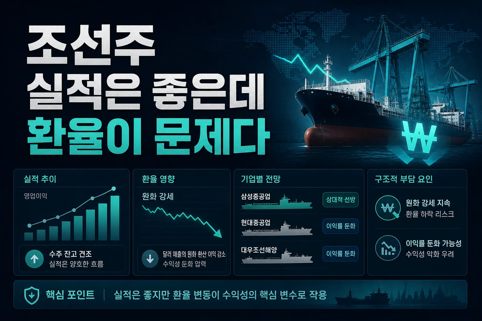 조선주, 실적은 좋은데 환율이 문제다