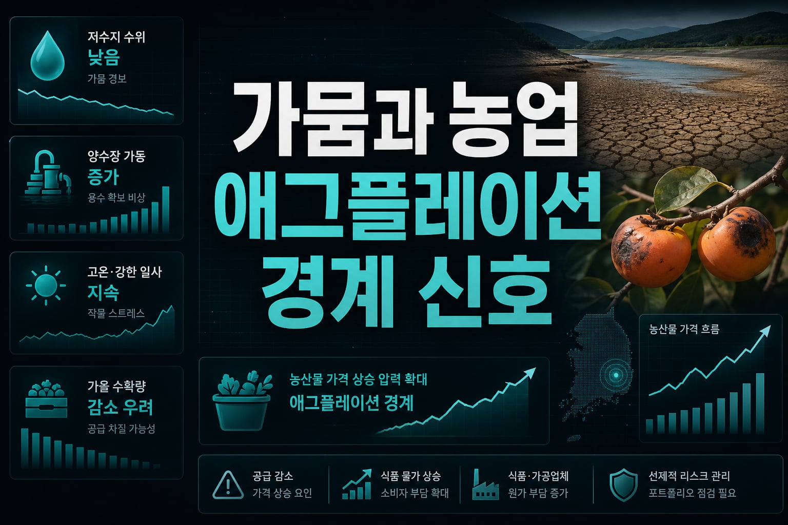 가뭄과 농업, 애그플레이션 경계 신호