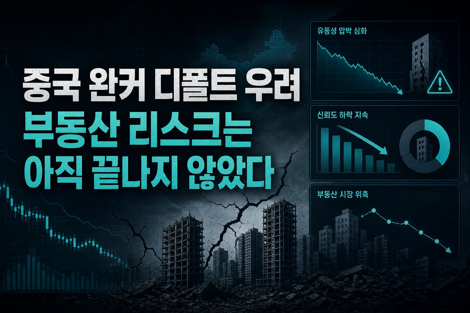 중국 완커 디폴트 우려, 부동산 리스크는 아직 끝나지 않았다