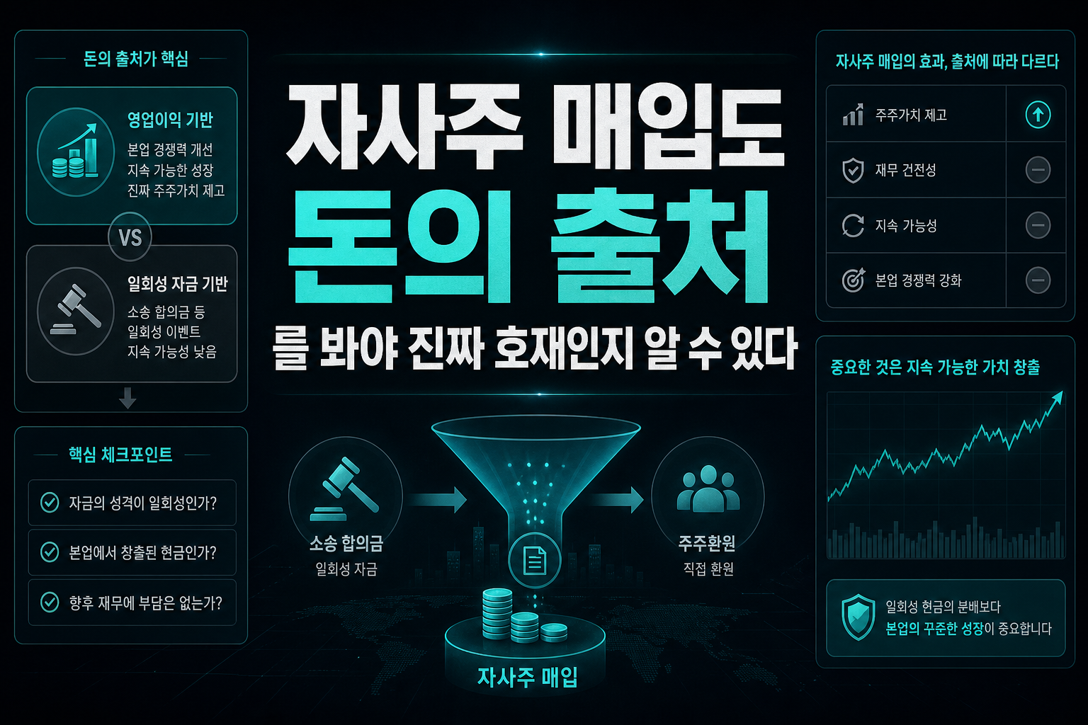 자사주 매입도 '돈의 출처'를 봐야 진짜 호재인지 알 수 있다