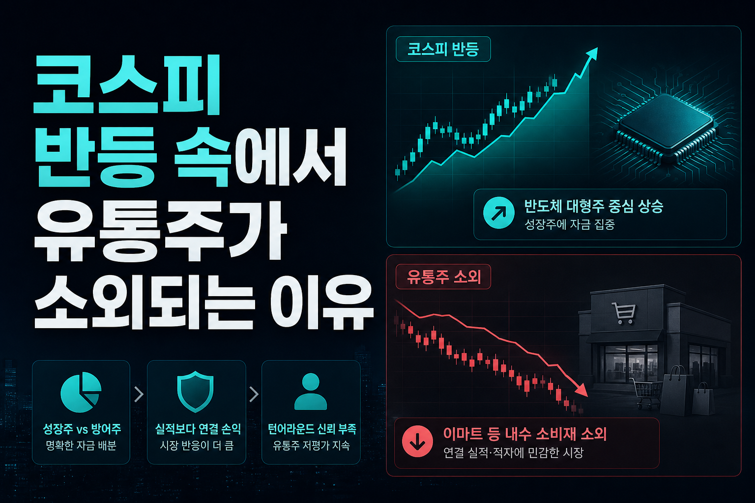 코스피 반등 속에서 유통주가 소외되는 이유
