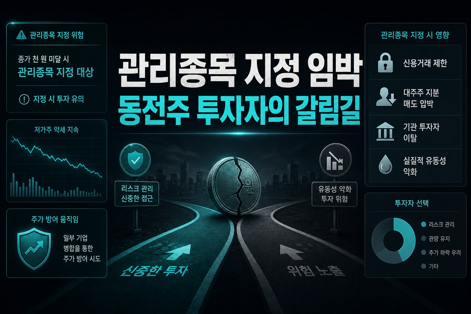 관리종목 지정 임박, 동전주 투자자의 갈림길