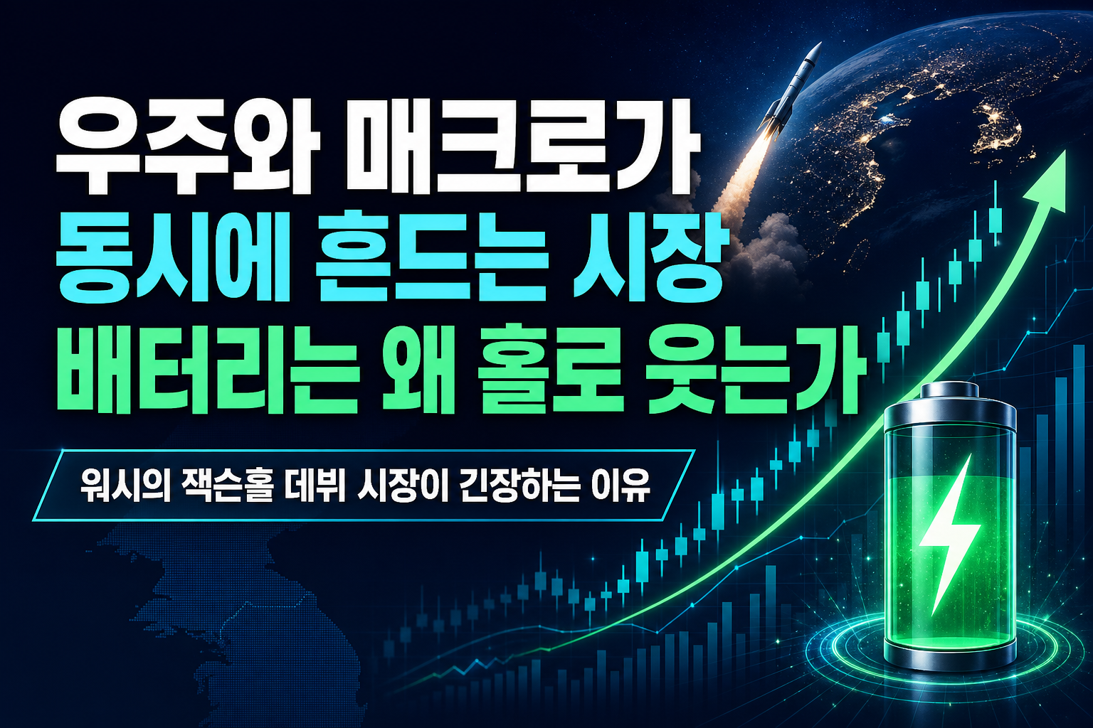 우주와 매크로가 동시에 흔드는 시장, K배터리는 왜 홀로 웃는가