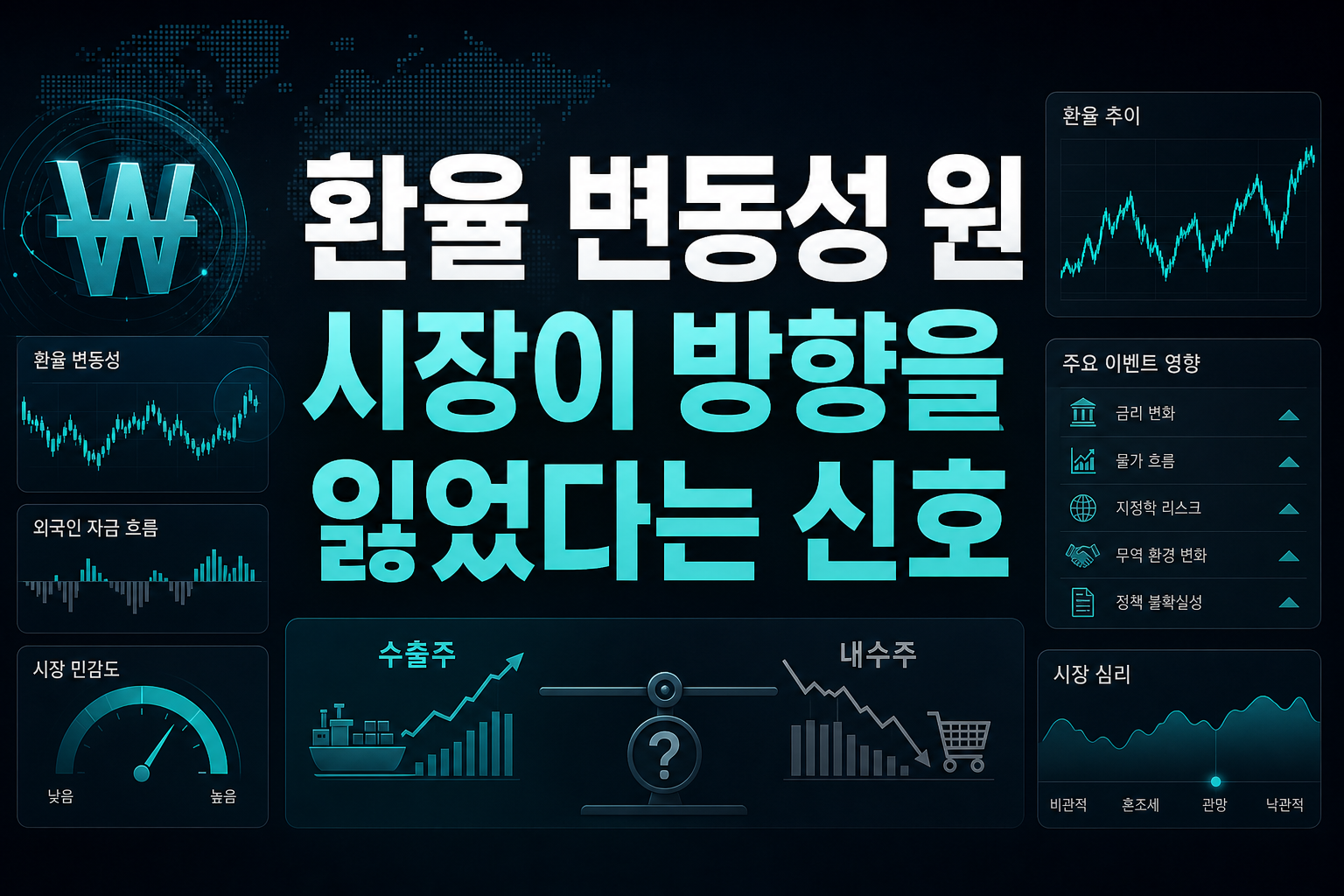 환율 변동성 47원, 시장이 방향을 잃었다는 신호