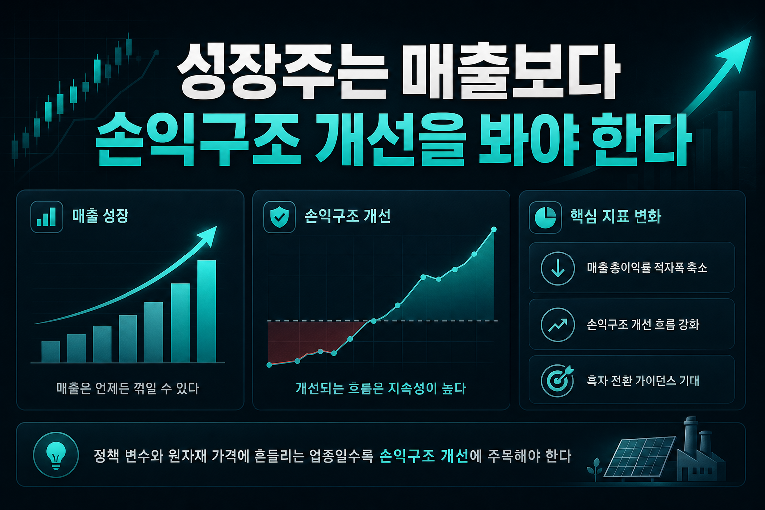 성장주는 매출보다 손익구조 개선을 봐야 한다