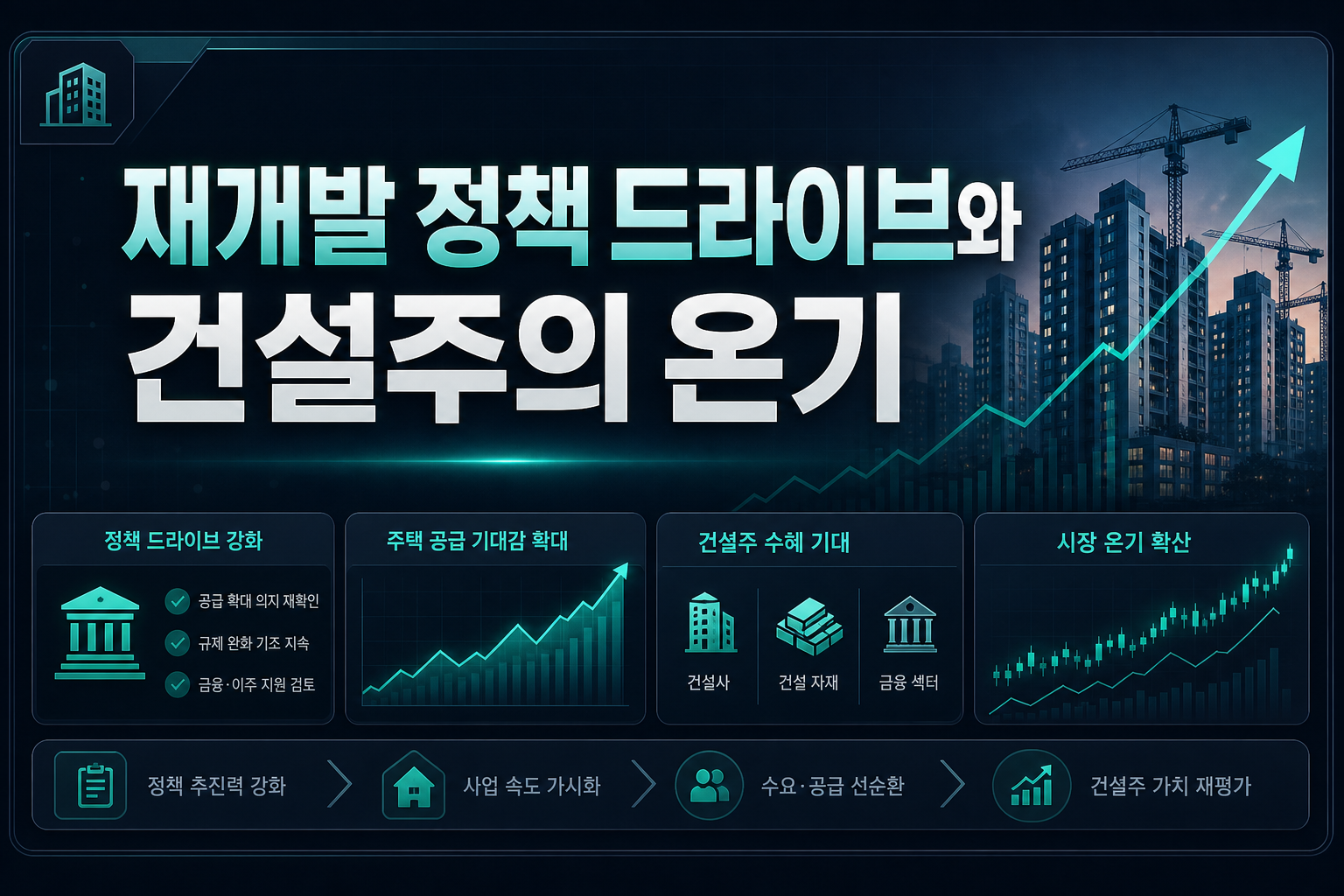 재개발 정책 드라이브와 건설주의 온기