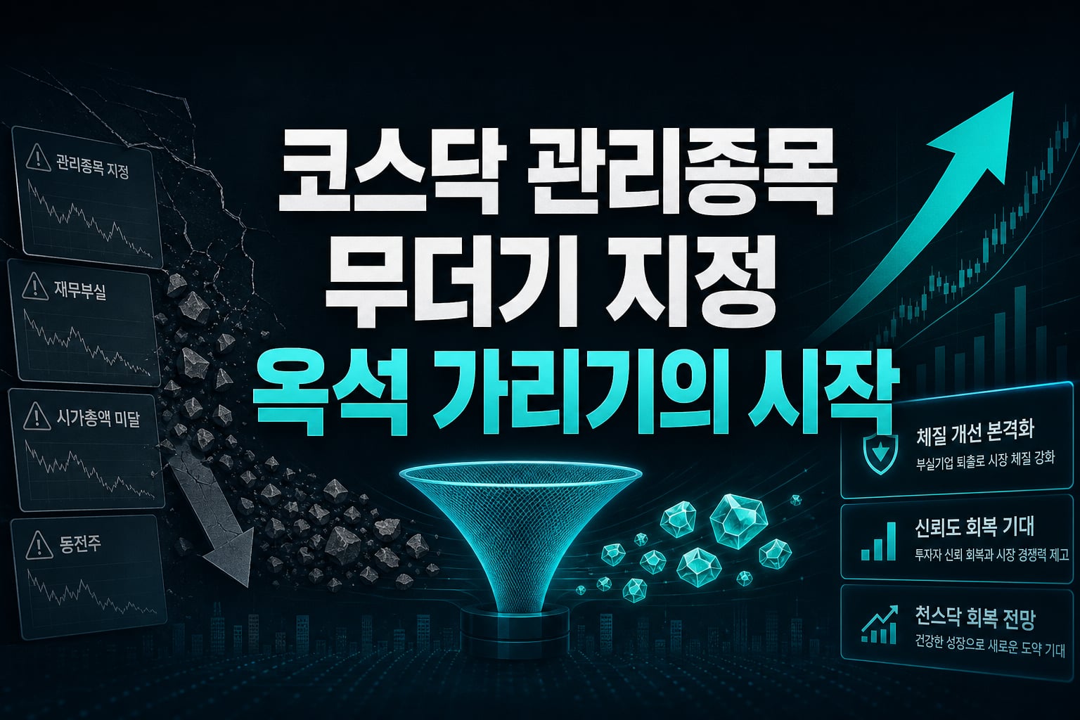 코스닥 관리종목 무더기 지정, 옥석 가리기의 시작