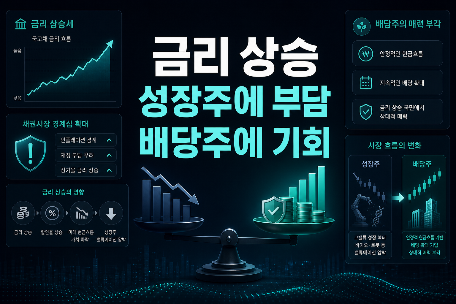 금리 상승, 성장주에 부담 vs 배당주에 기회