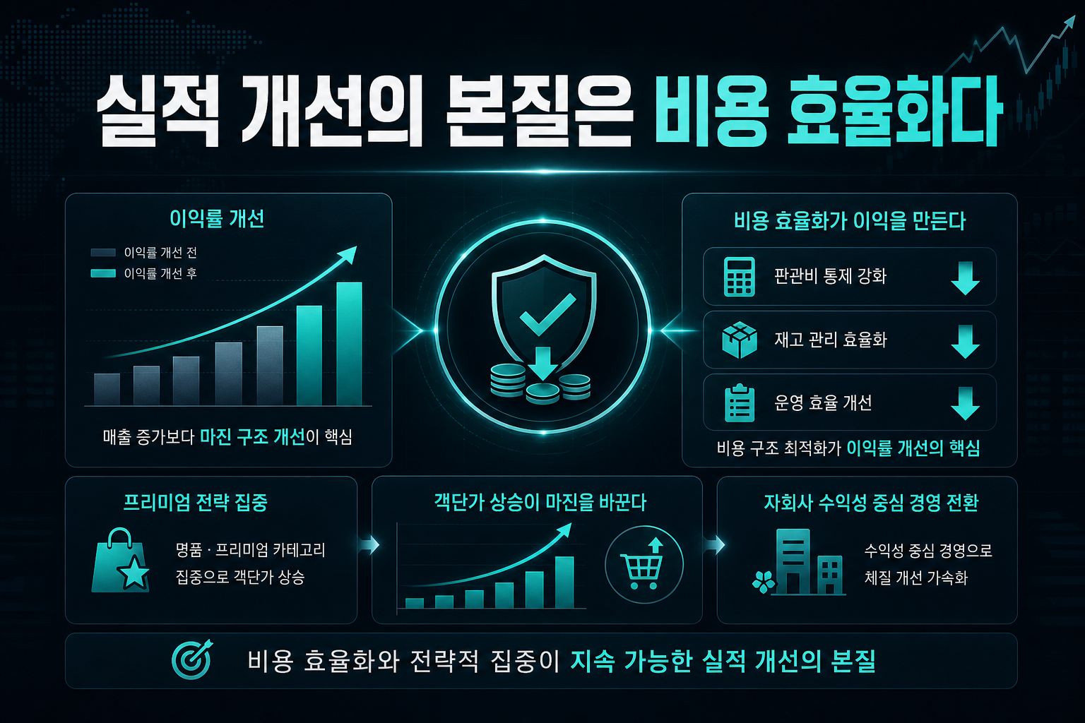 실적 개선의 본질은 비용 효율화다