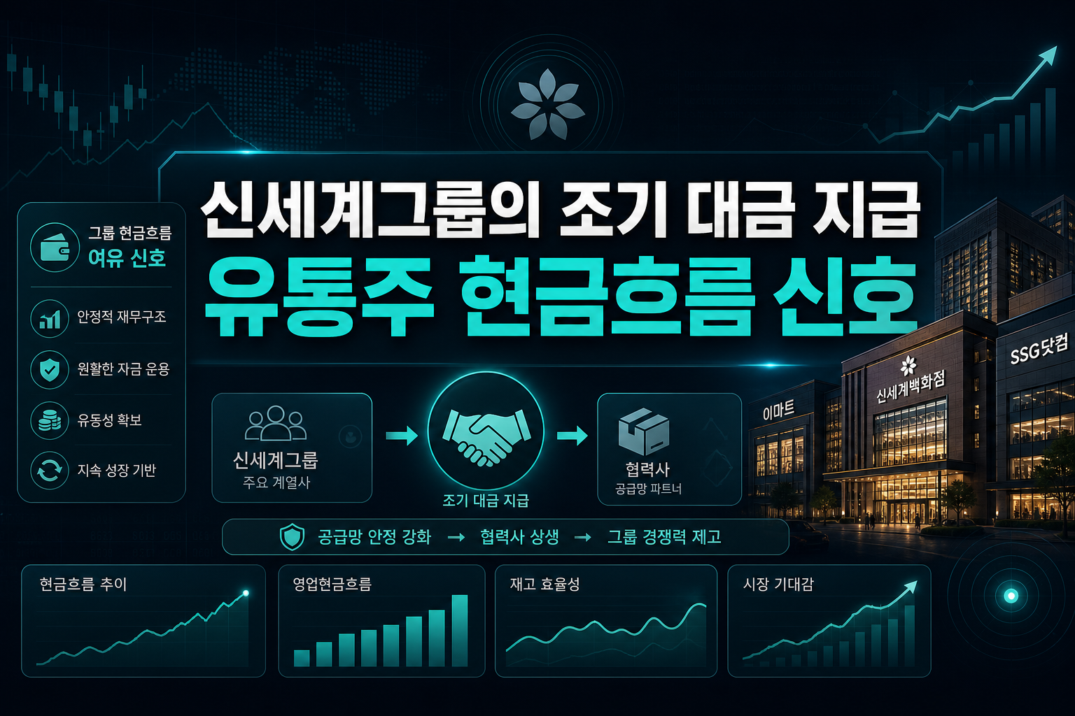 신세계그룹의 조기 대금 지급, 유통주 현금흐름 신호