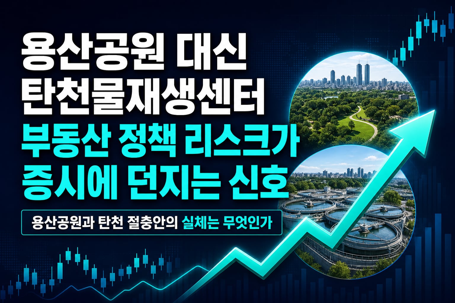 용산공원 대신 탄천물재생센터, 부동산 정책 리스크가 증시에 던지는 신호