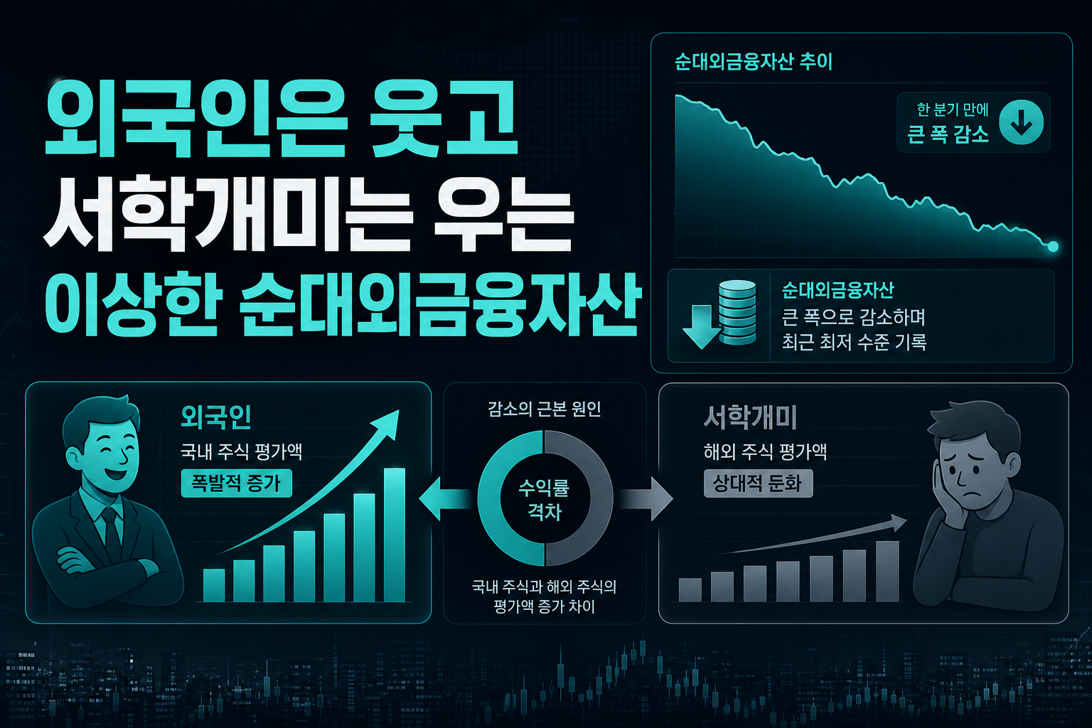 외국인은 웃고 서학개미는 우는 이상한 순대외금융자산