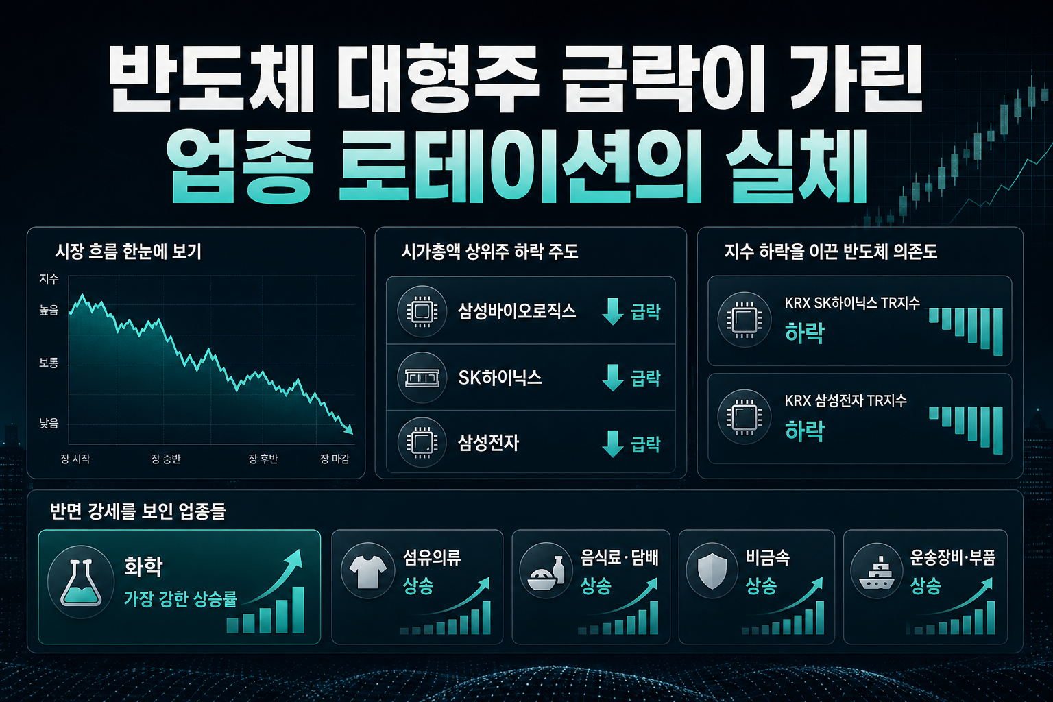 반도체 대형주 급락이 가린 업종 로테이션의 실체