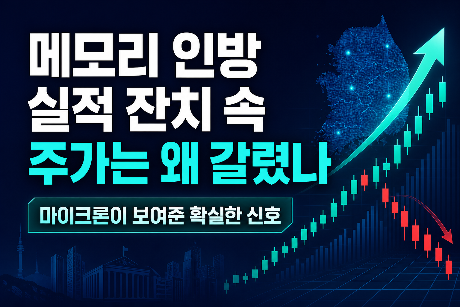 메모리 3인방, 실적 잔치 속 주가는 왜 갈렸나