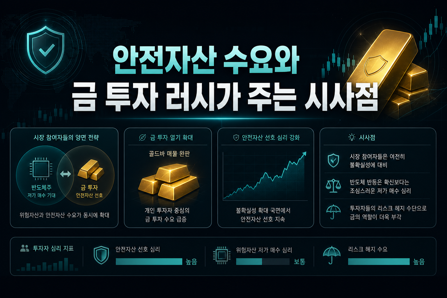 안전자산 수요와 금 투자 러시가 주는 시사점