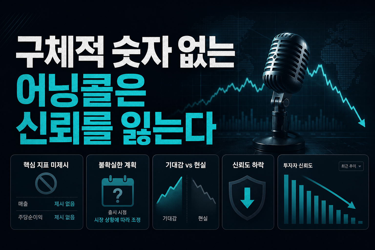 구체적 숫자 없는 어닝콜은 신뢰를 잃는다