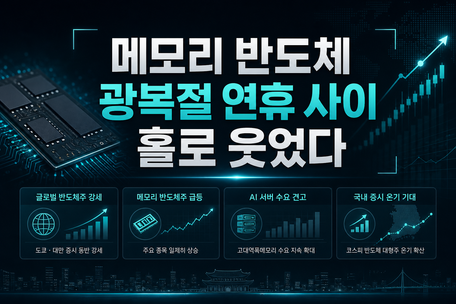 메모리 반도체, 광복절 연휴 사이 홀로 웃었다