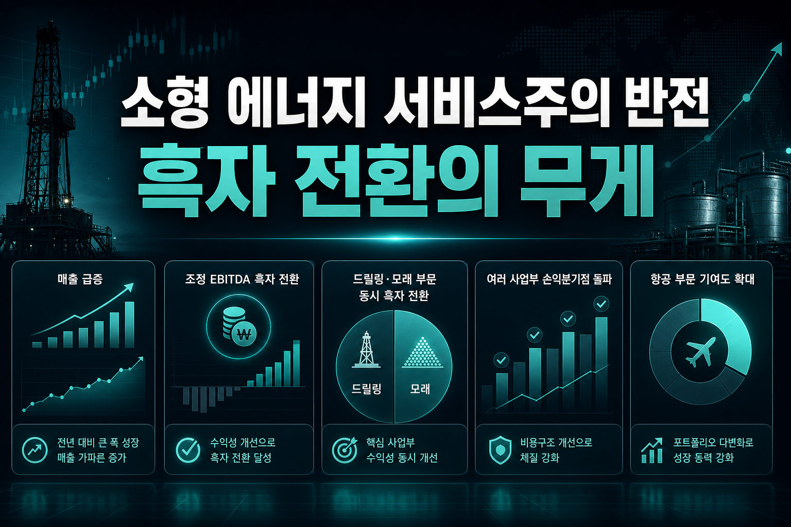 소형 에너지 서비스주의 반전, 흑자 전환의 무게