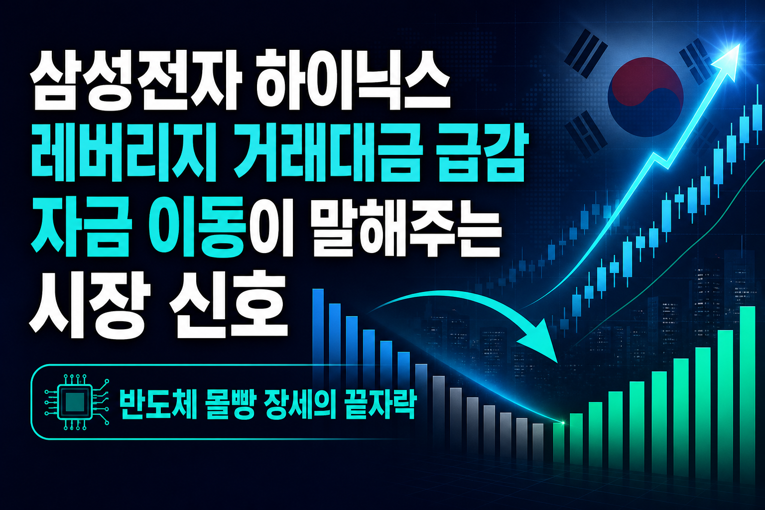 삼성전자·SK하이닉스 레버리지 거래대금 95% 급감, 자금 이동이 말해주는 시장 신호