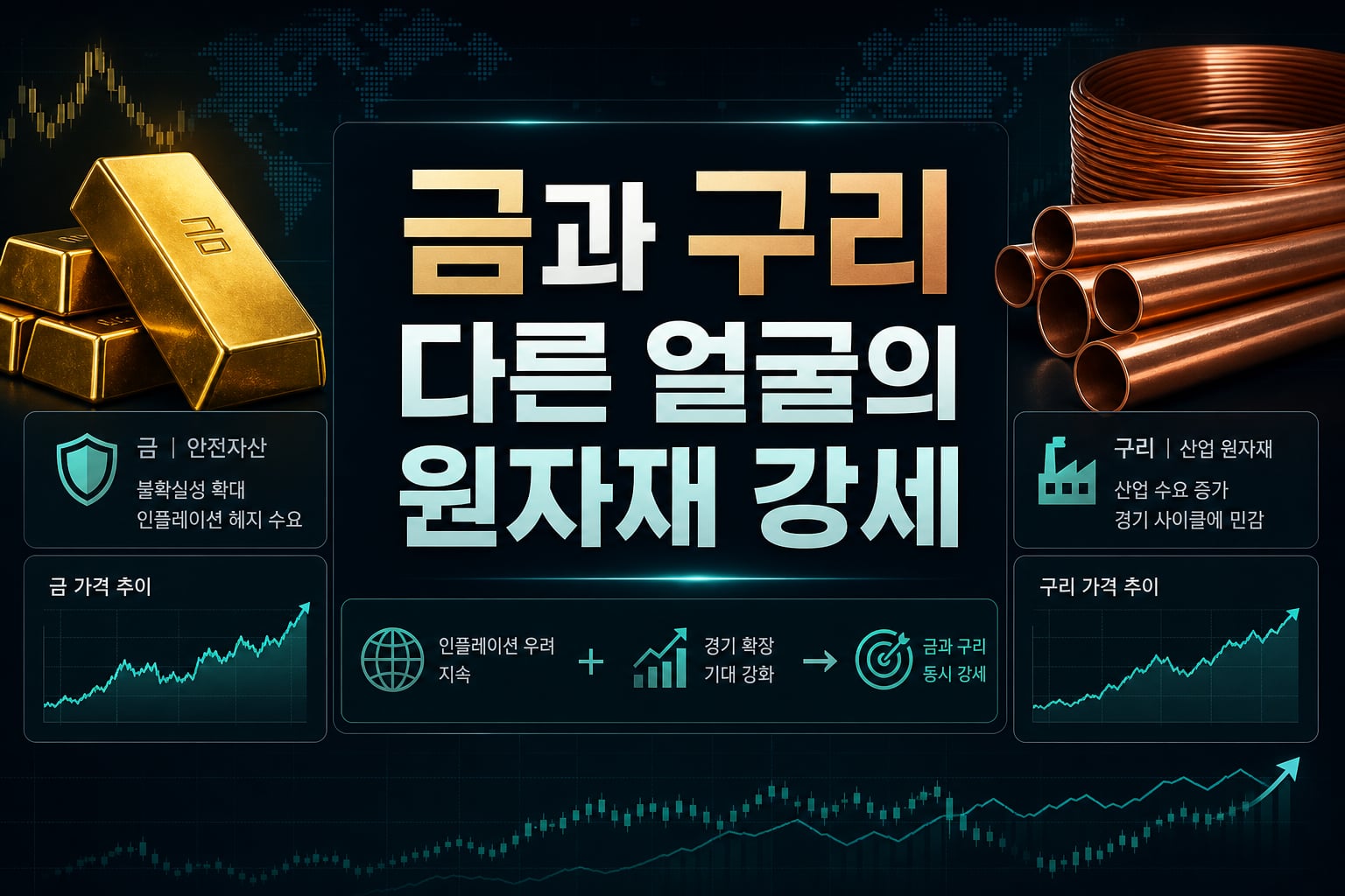 금과 구리, 다른 얼굴의 원자재 강세