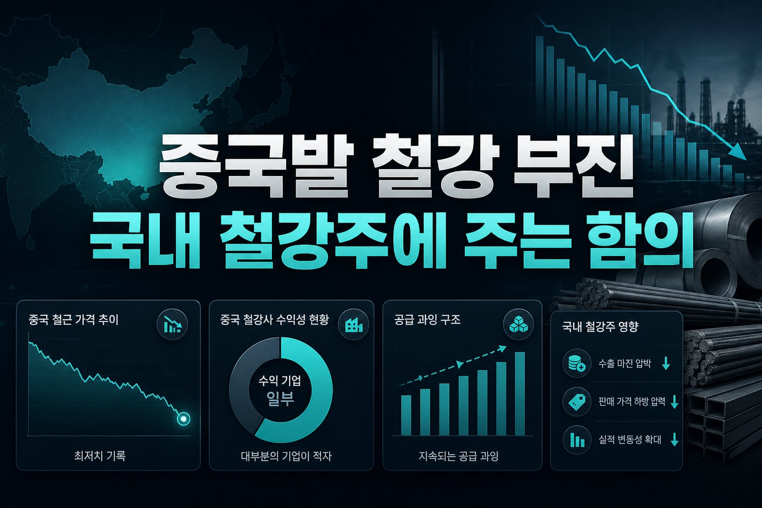 중국발 철강 부진, 국내 철강주에 주는 함의