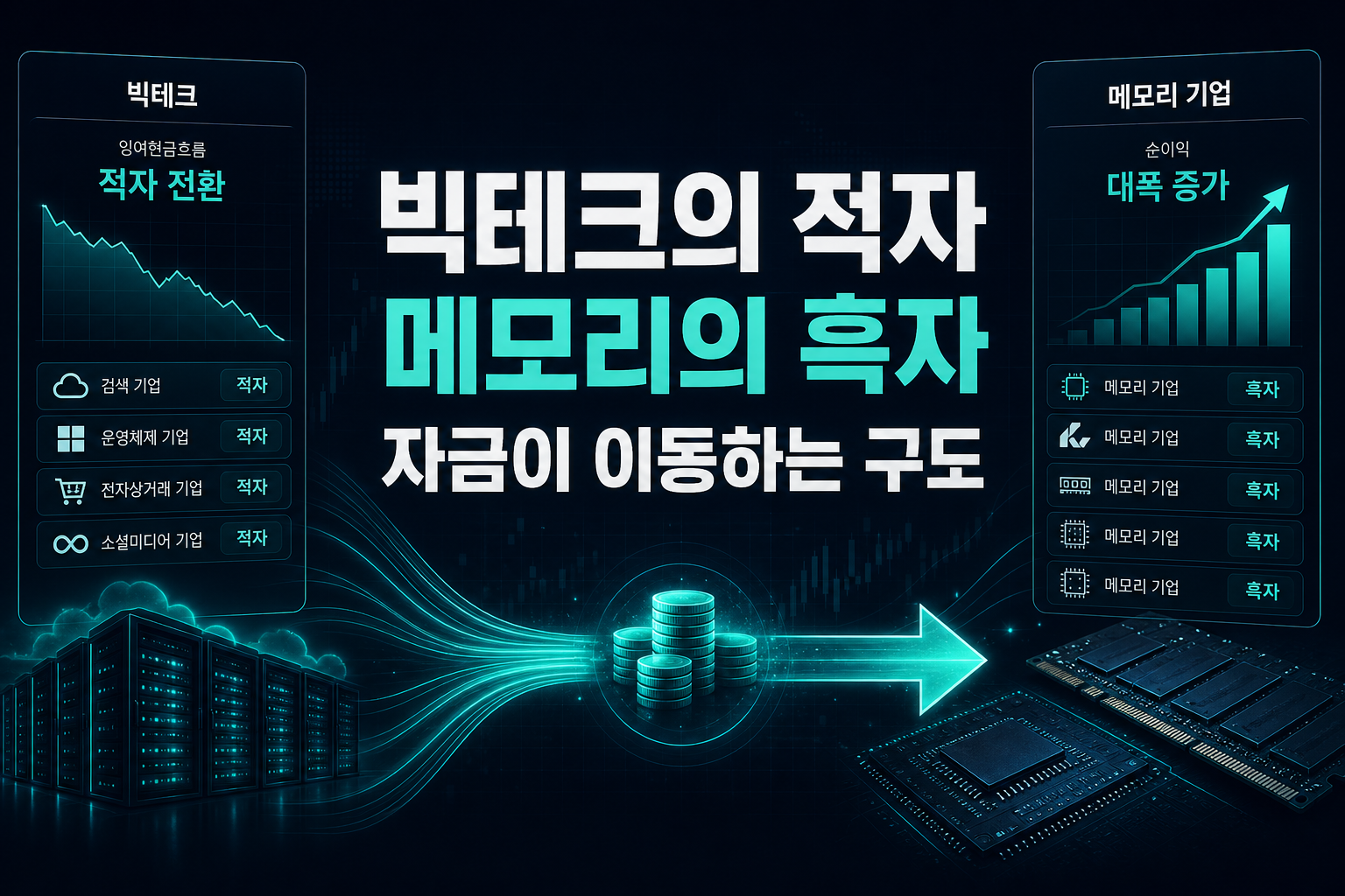 빅테크의 적자, 메모리의 흑자 - 자금이 이동하는 구도