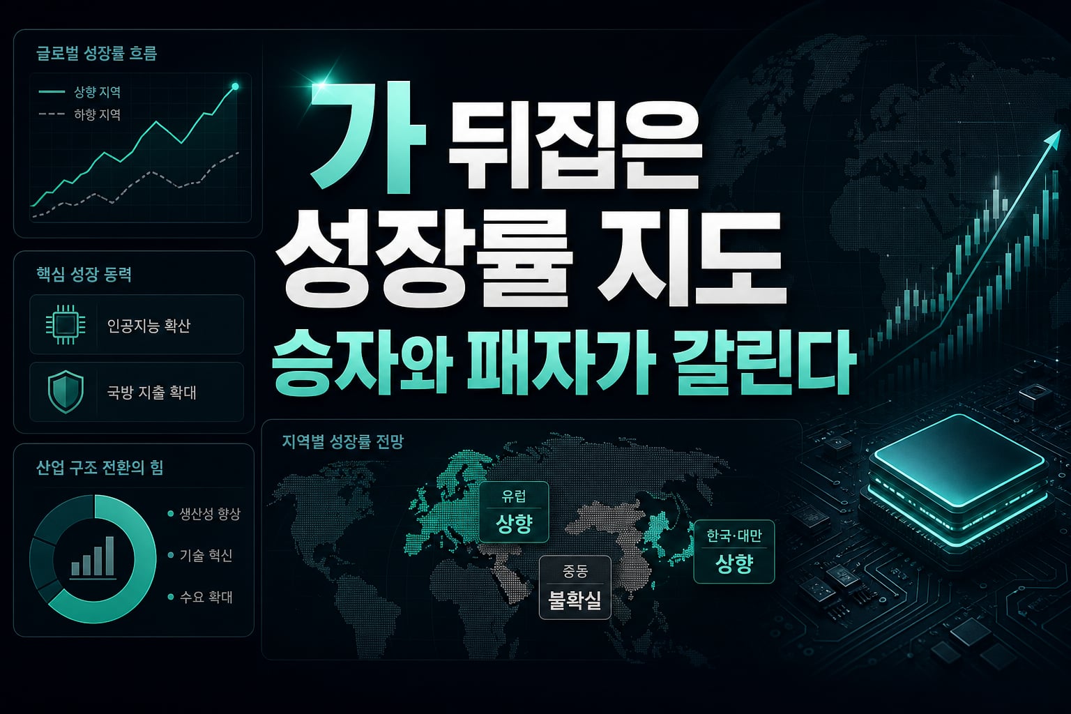 AI가 뒤집은 성장률 지도, 승자와 패자가 갈린다