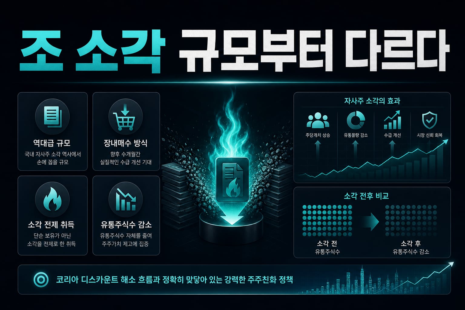 40조 소각, 규모부터 다르다