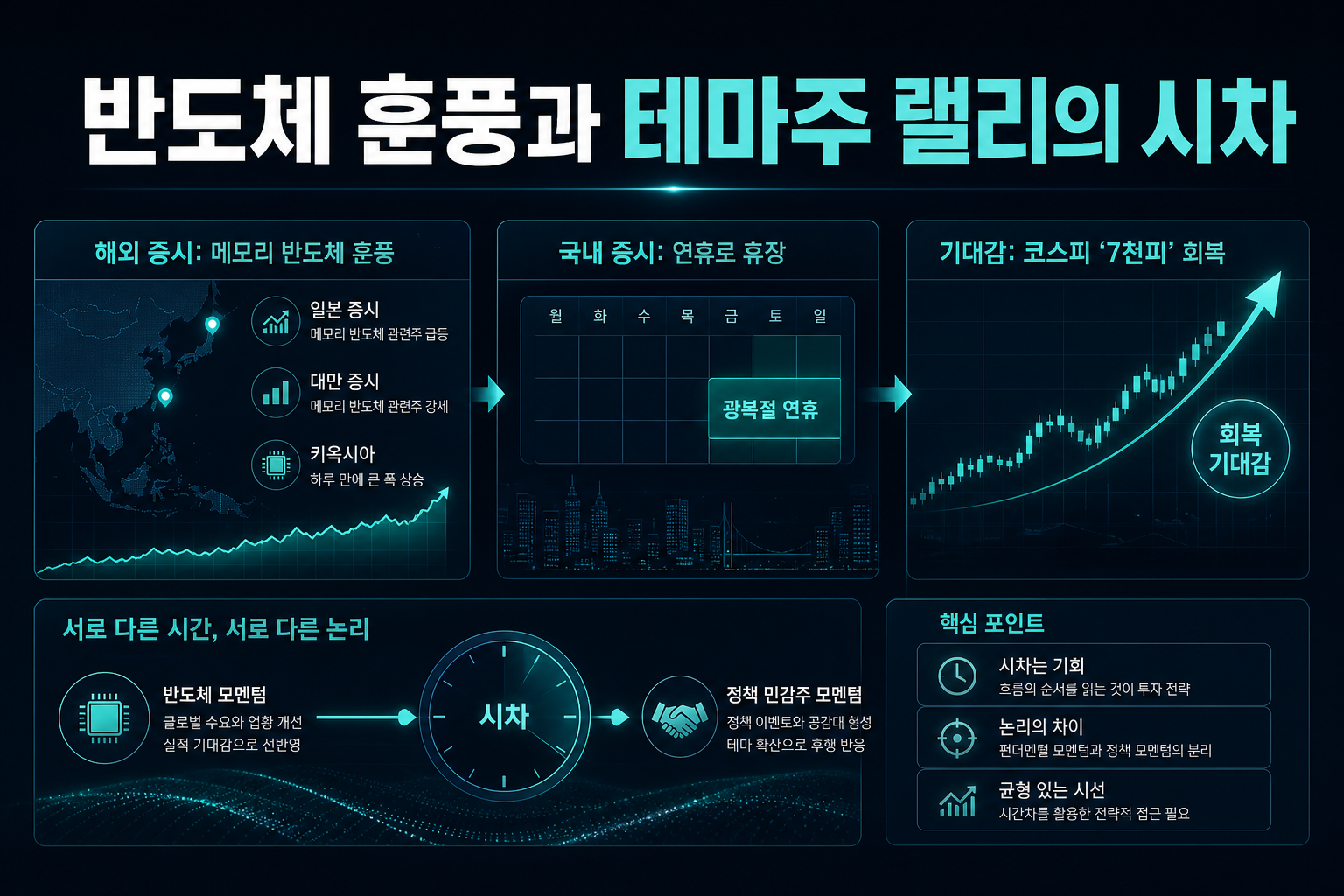 반도체 훈풍과 테마주 랠리의 시차