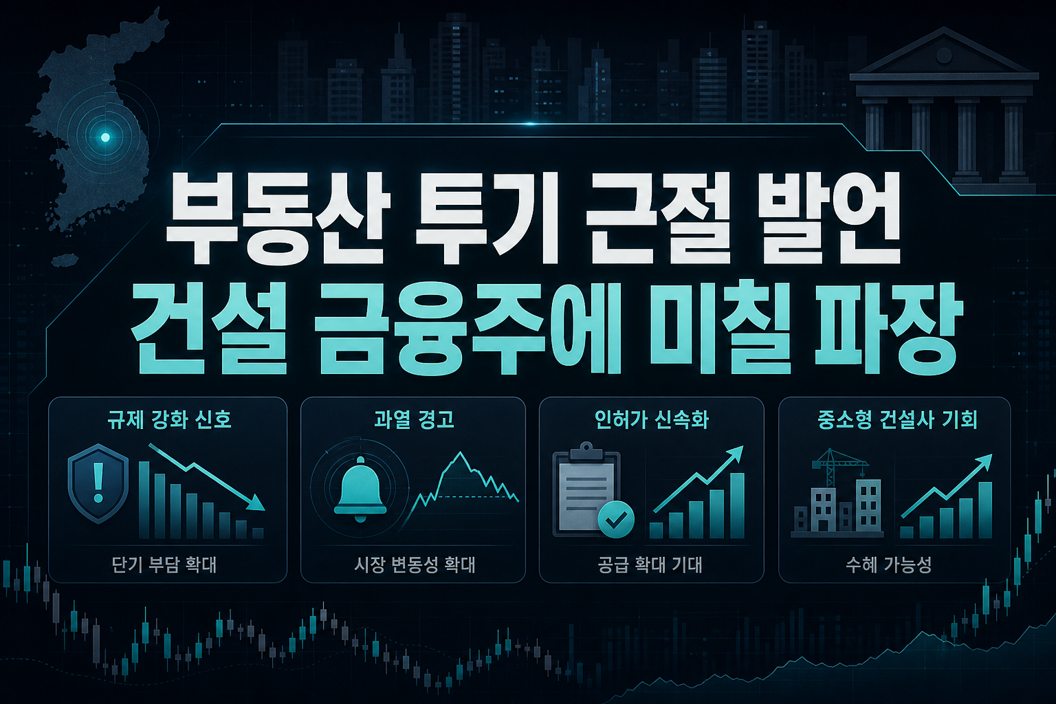 부동산 투기 근절 발언, 건설·금융주에 미칠 파장