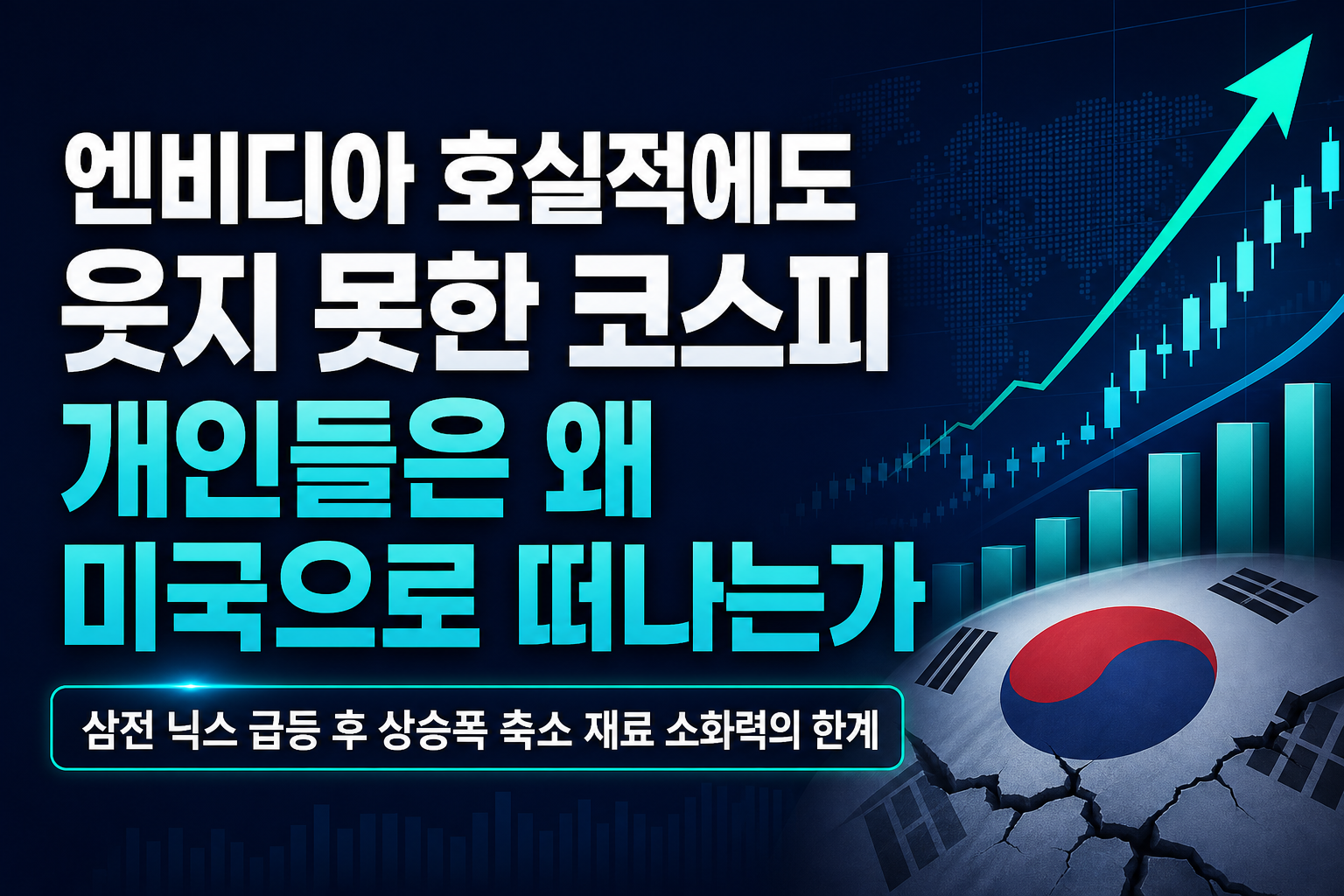 엔비디아 호실적에도 웃지 못한 코스피, 개인들은 왜 미국으로 떠나는가