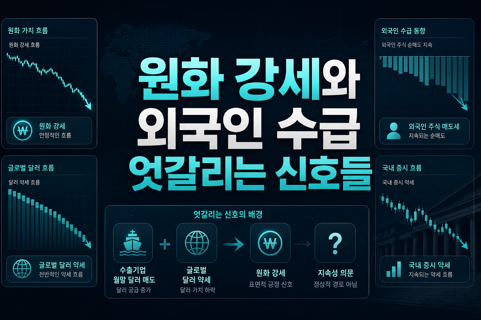 원화 강세와 외국인 수급, 엇갈리는 신호들