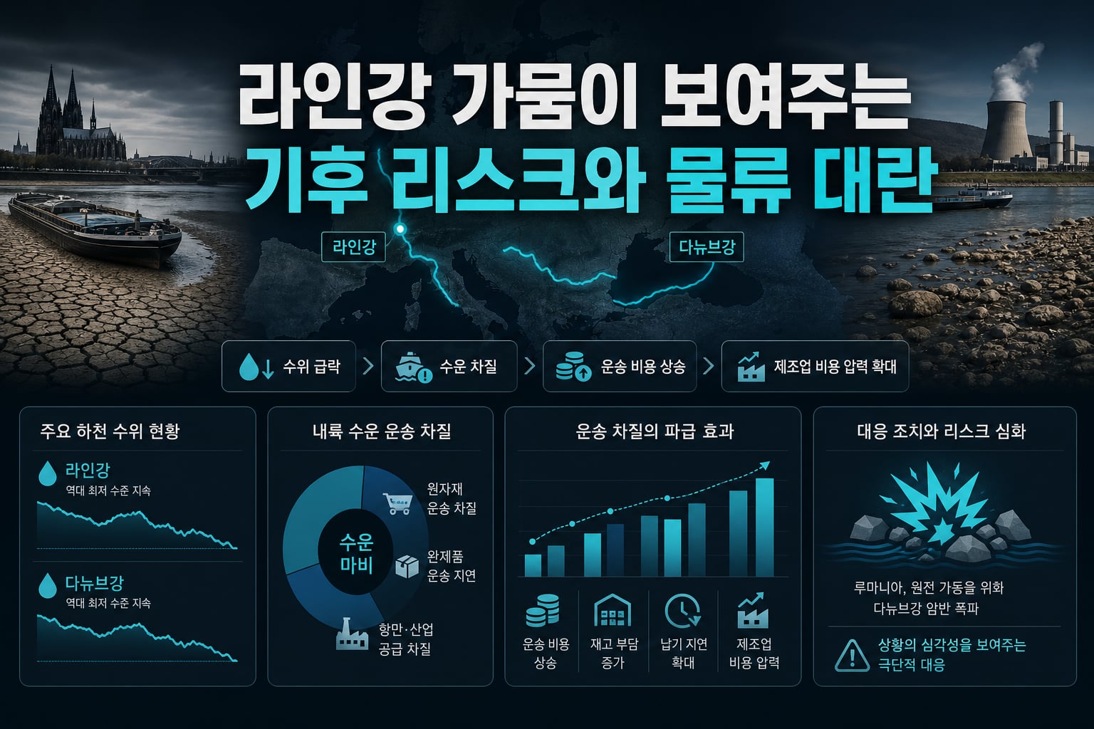 라인강 가뭄이 보여주는 기후 리스크와 물류 대란
