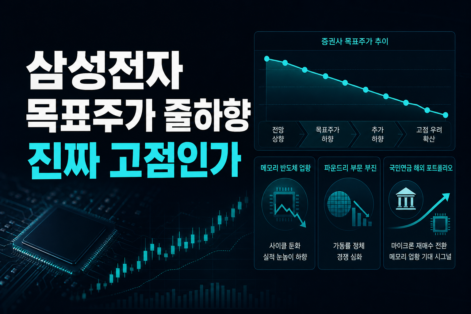 삼성전자 목표주가 줄하향, 진짜 고점인가