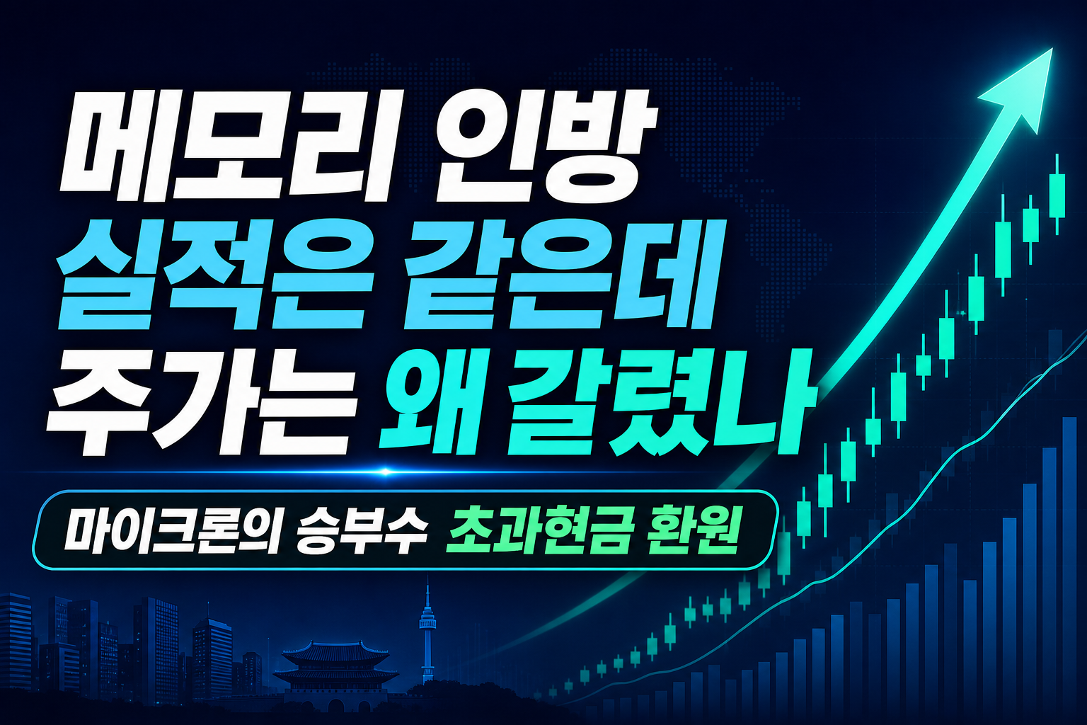 메모리 3인방, 실적은 같은데 주가는 왜 갈렸나